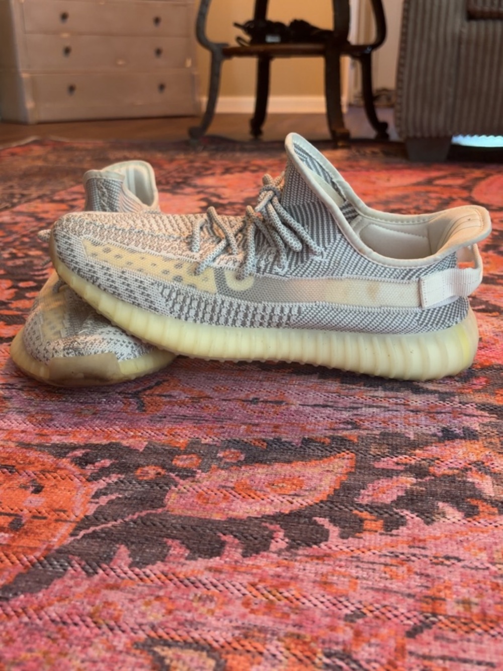 Adidas Yeezy Boost 350 V2 Pale Beige and Cream Sneakers